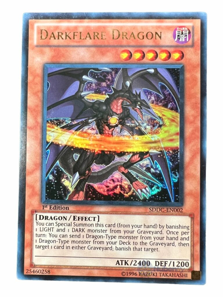 Yu-Gi-Oh! Darkflare Dragon Card - SDDC-EN002 Ultra Rare 1st Edition From Dragons Collide Structure Deck - View #9